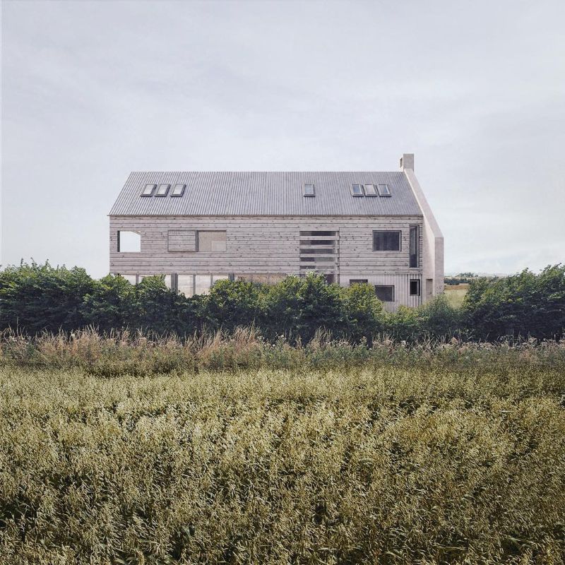 House in a field, Wiltshire